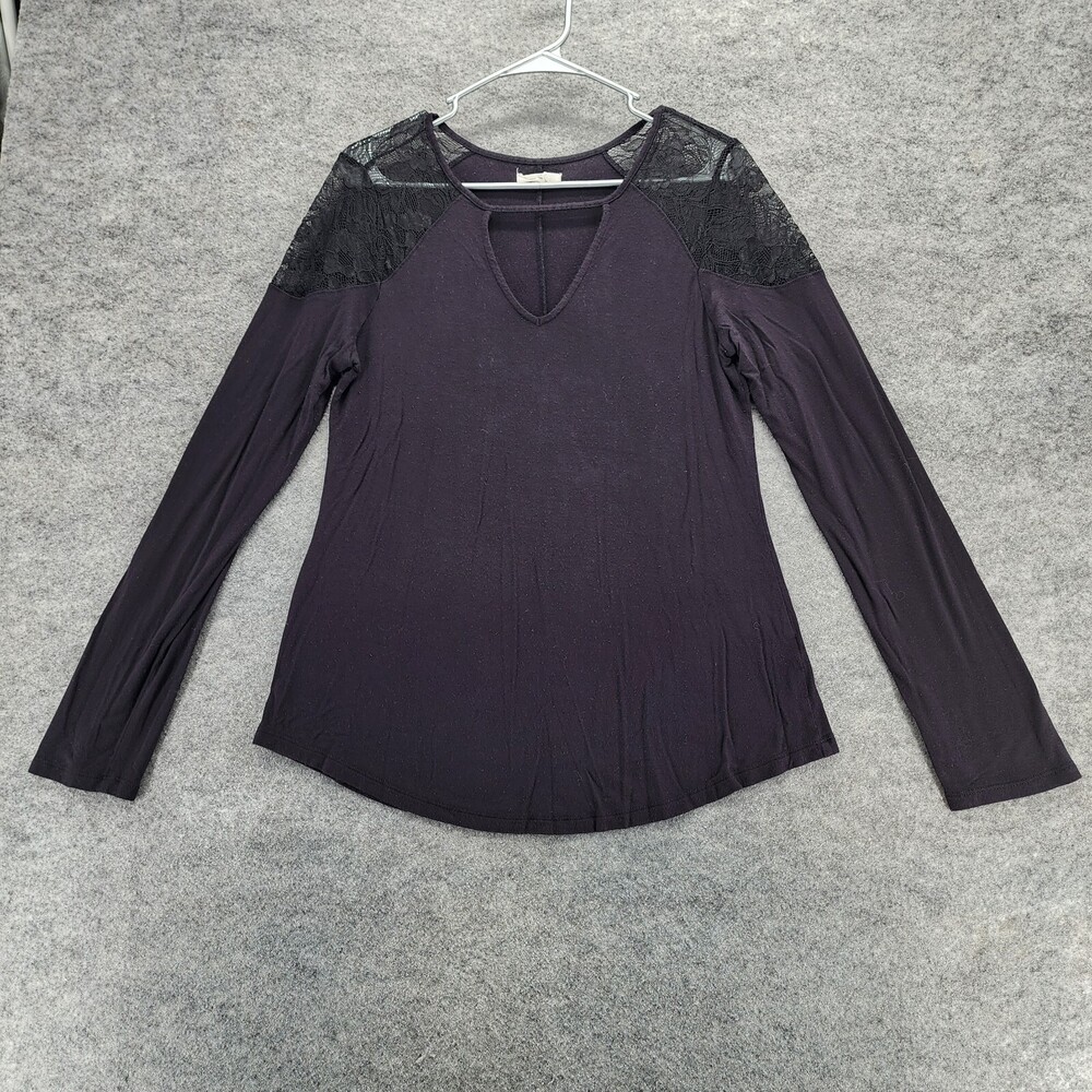 Maurices Shirt Womens Medium Black Long Sleeve